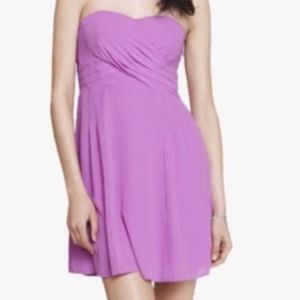 Express Chiffon Pink Strapless Dress